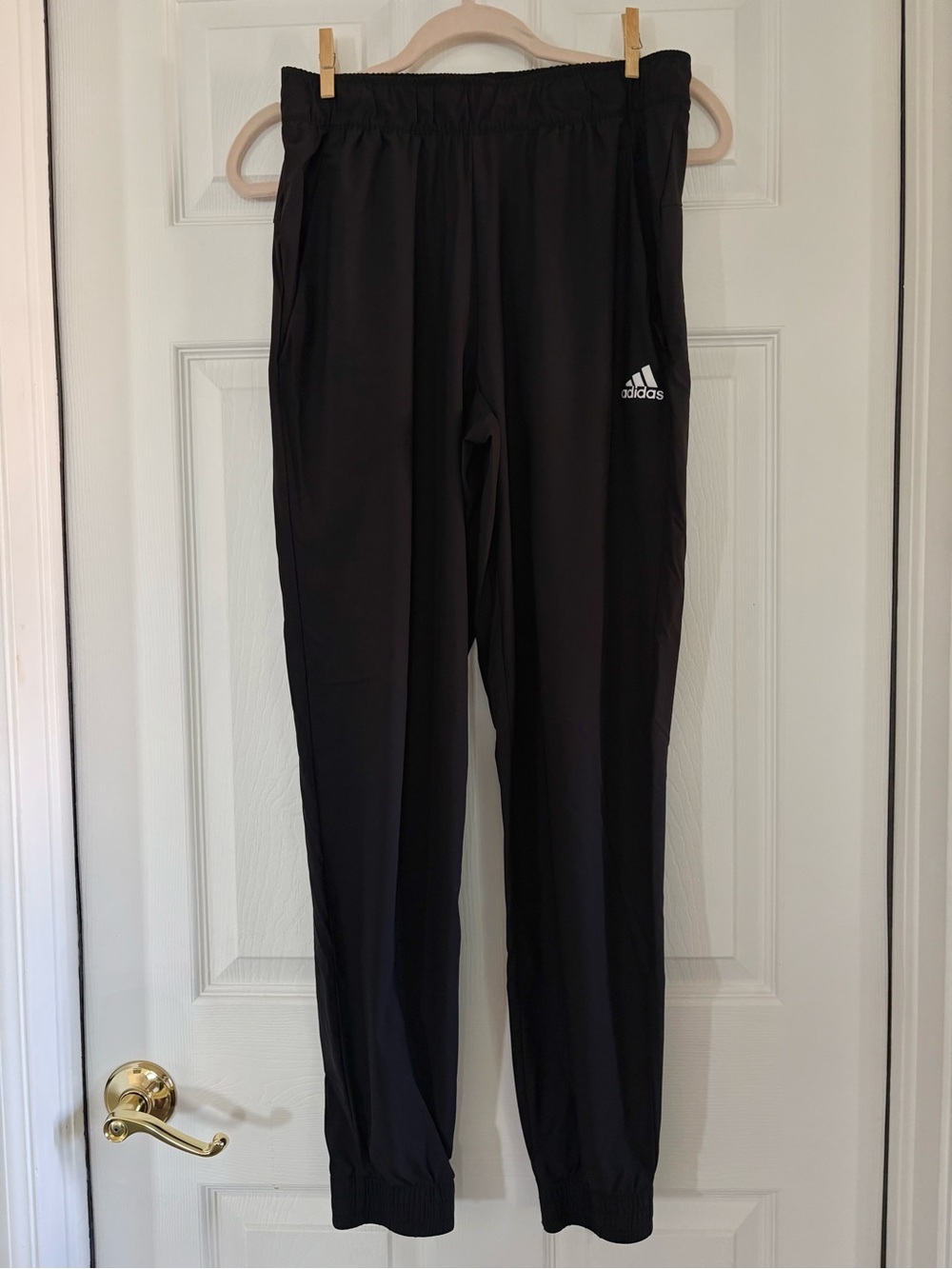 ADIDAS GOLF JOGGERS WOMEN SZ SMALL BLACK EMBROIDERED LOGO POCKETS LIGHTWEIGHT